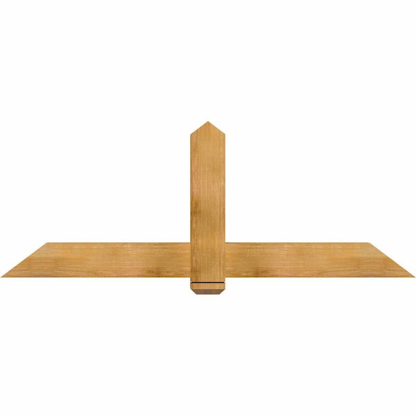 Ekena Millwork Eugene Rough Sawn Timber Gable Bracket, Western Red Cedar, 72"W x 27"H x 4"D x 6"F, 9/12 Pitch GBW072X27X0406EUG00RWR - main